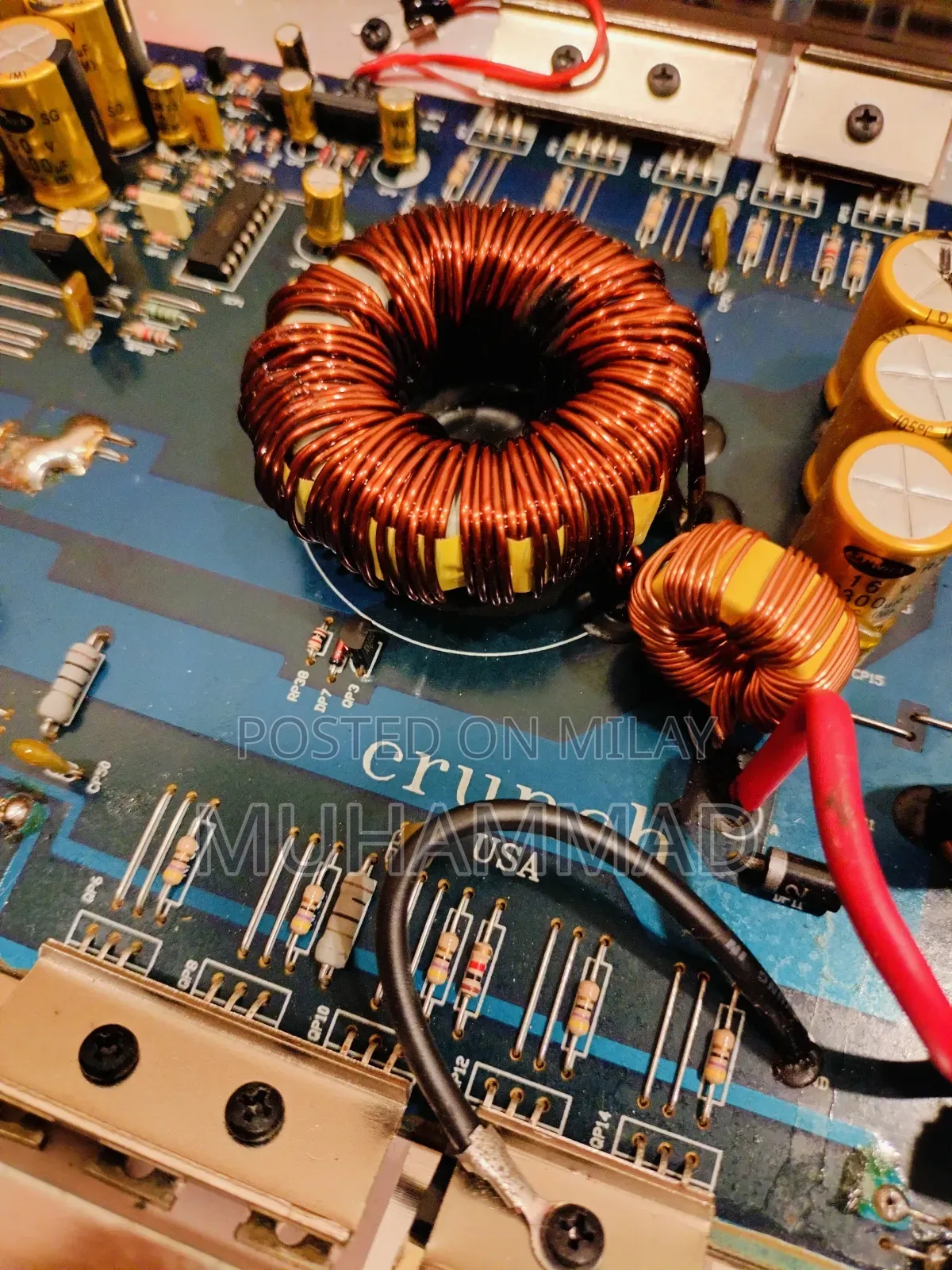 Crunch Usa V600c Drive Series 600 RMS Amp 1 Ohm Stable Amp Made in Usa