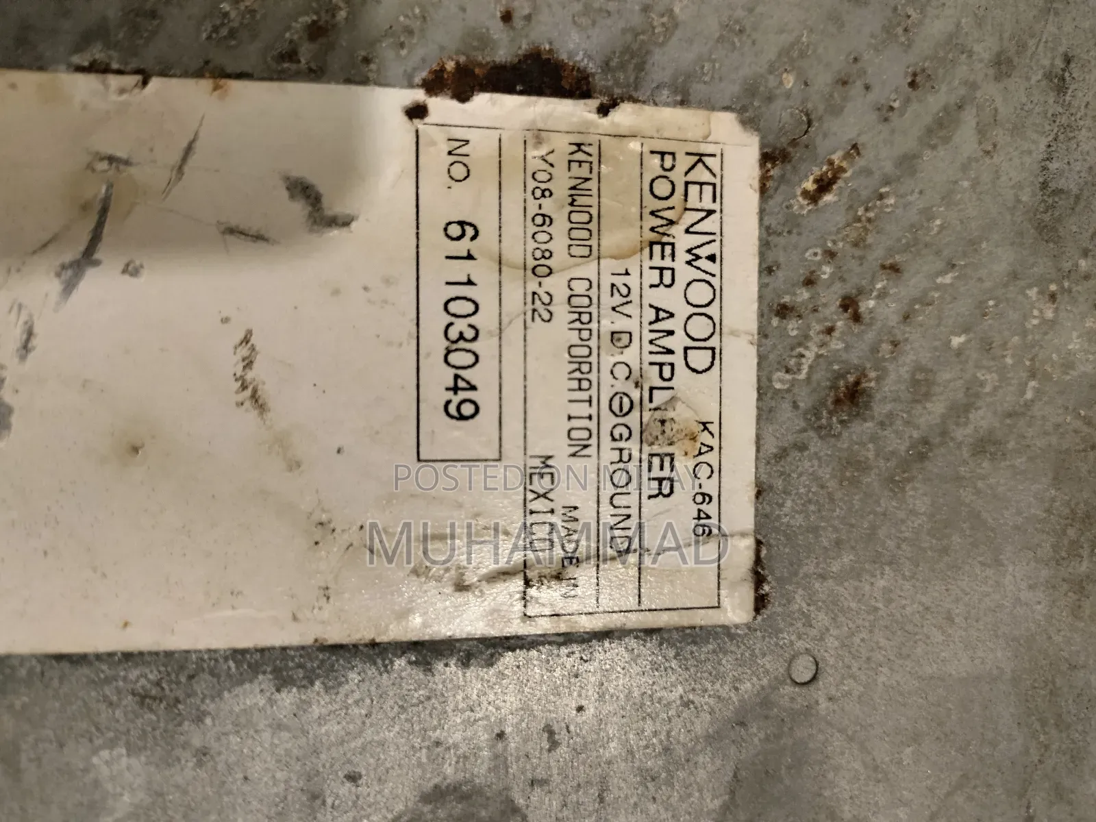 Kenwood Kac-646 4 Channel Car Amplifier Made in Mexico