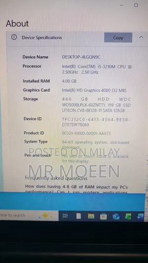 Laptop Apple MacBook Pro 4GB Intel Core I5 HDD 500GB