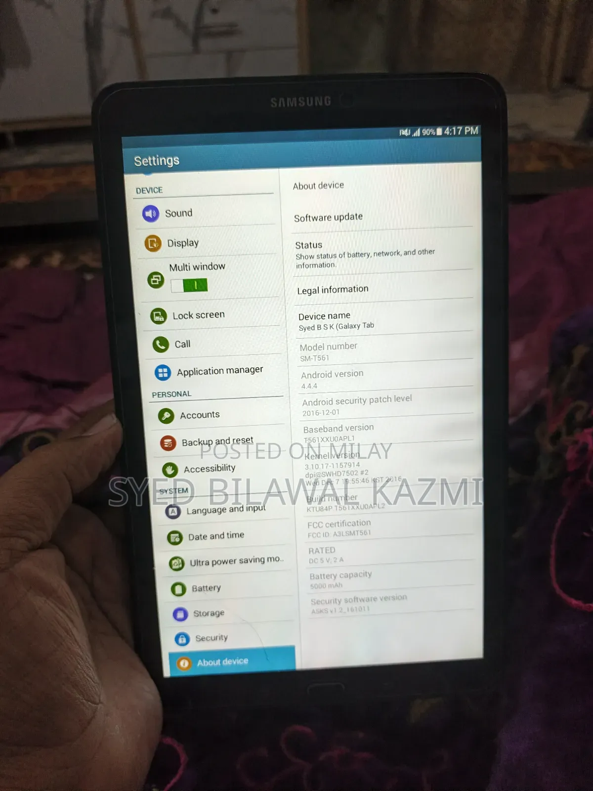 Samsung Galaxy Tab E SM-T561 8 GB Black