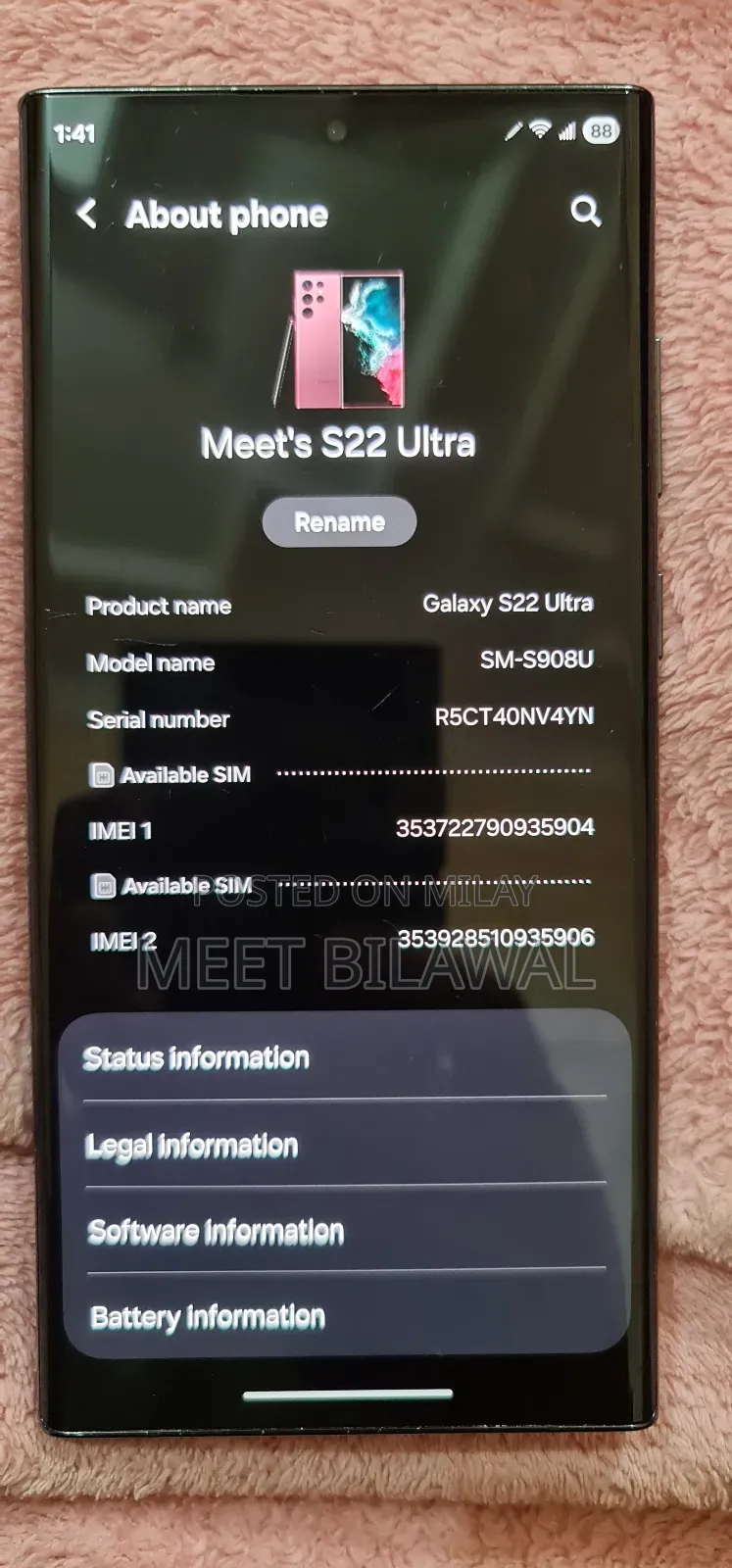 Samsung Galaxy S22 Ultra 5G 128 GB