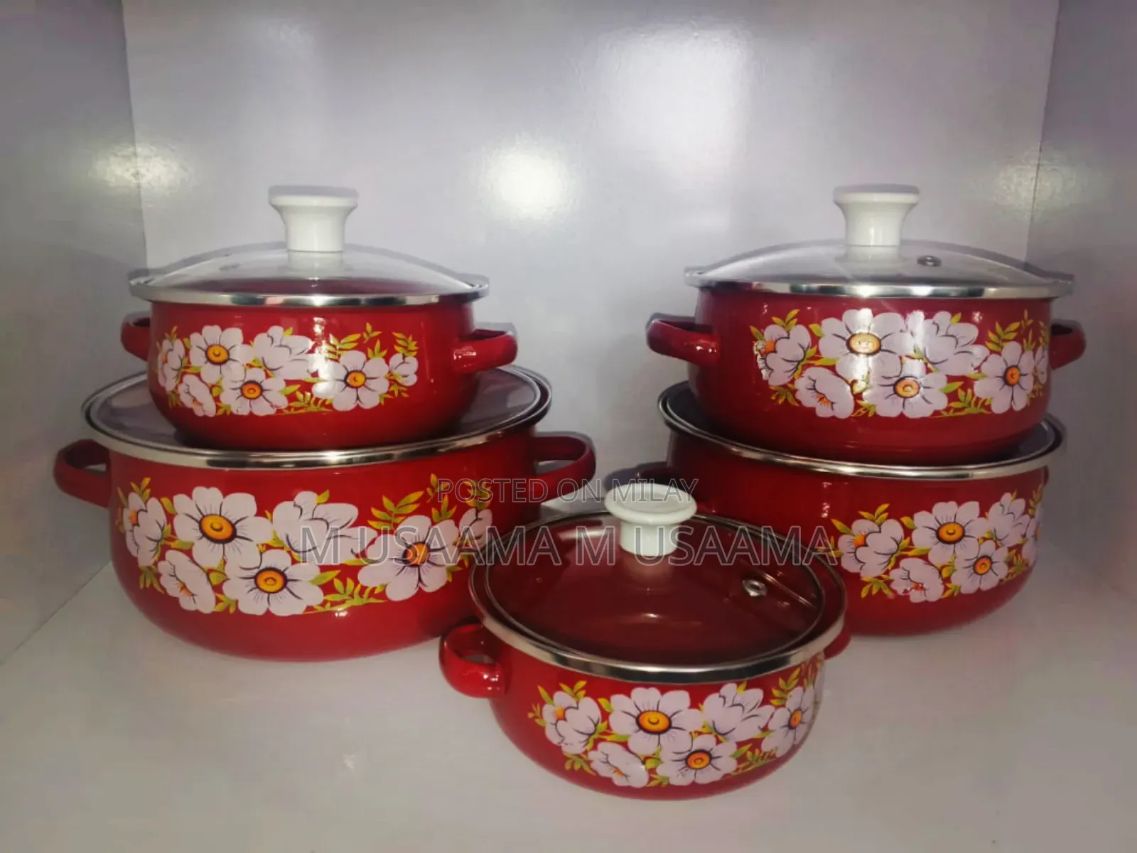 Vintage Casserole Set 5 Piece Lid Glass
