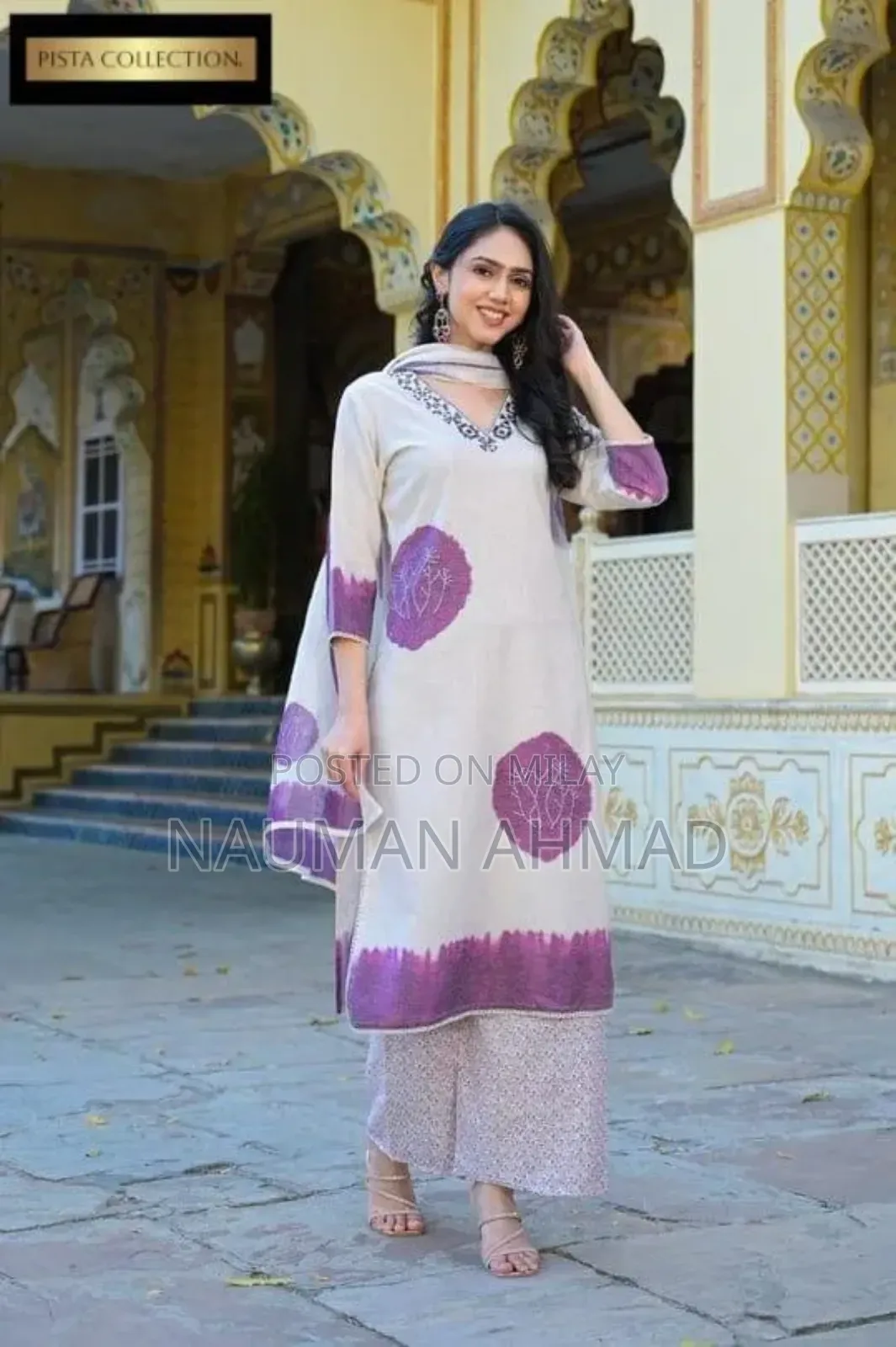 3 PCS Women's Stitched Lawn Printed Suit