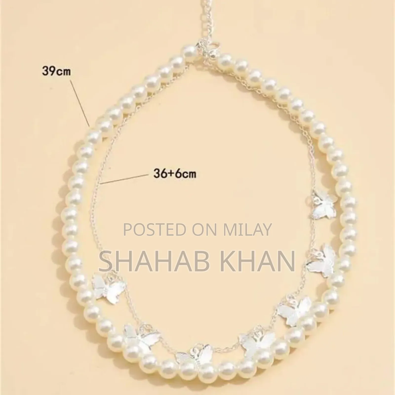 Butterfly Design Double Layer Choker Necklace