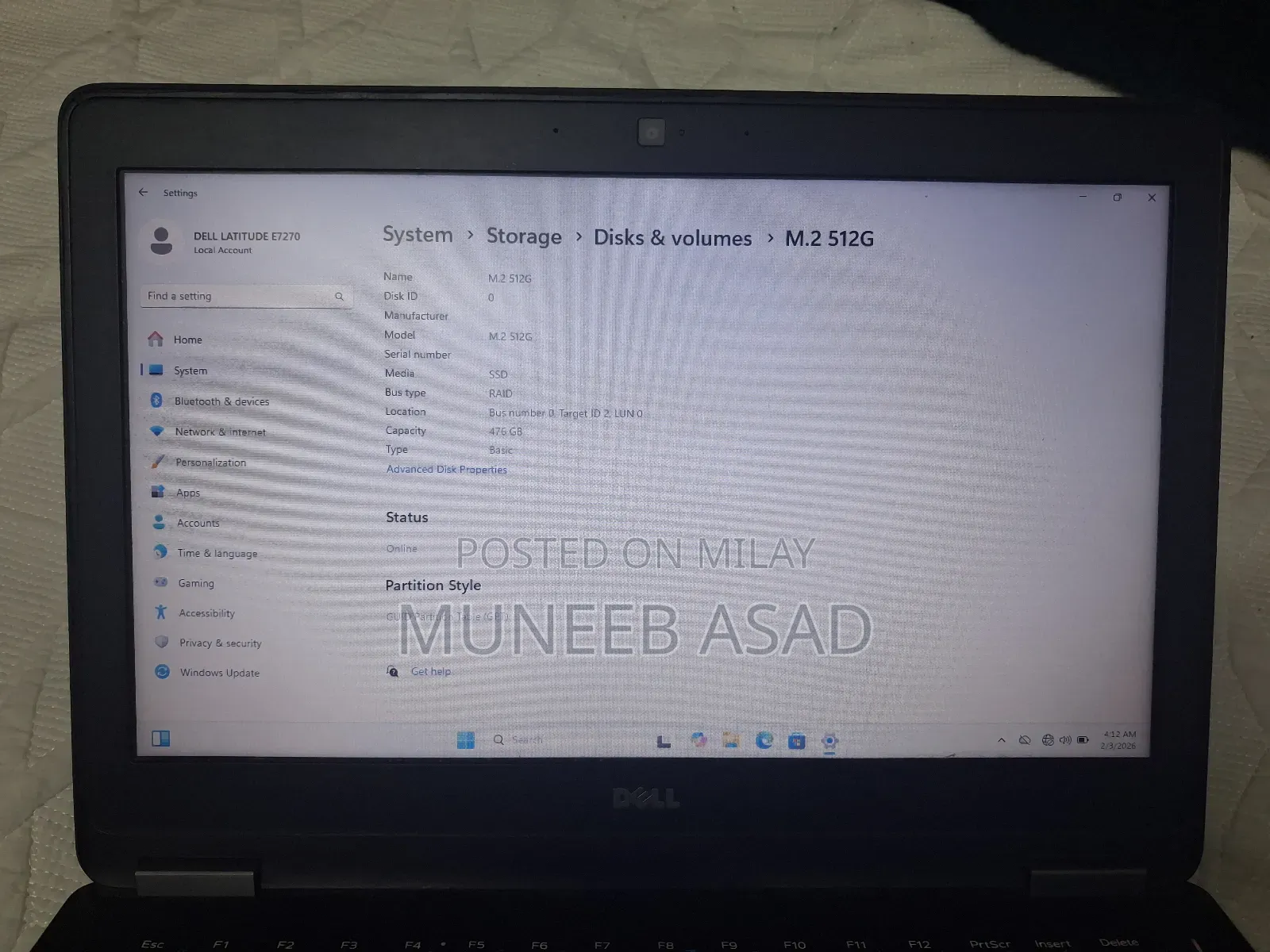 New Laptop Dell Latitude E7270 16GB Intel Core i5 SSD 512GB