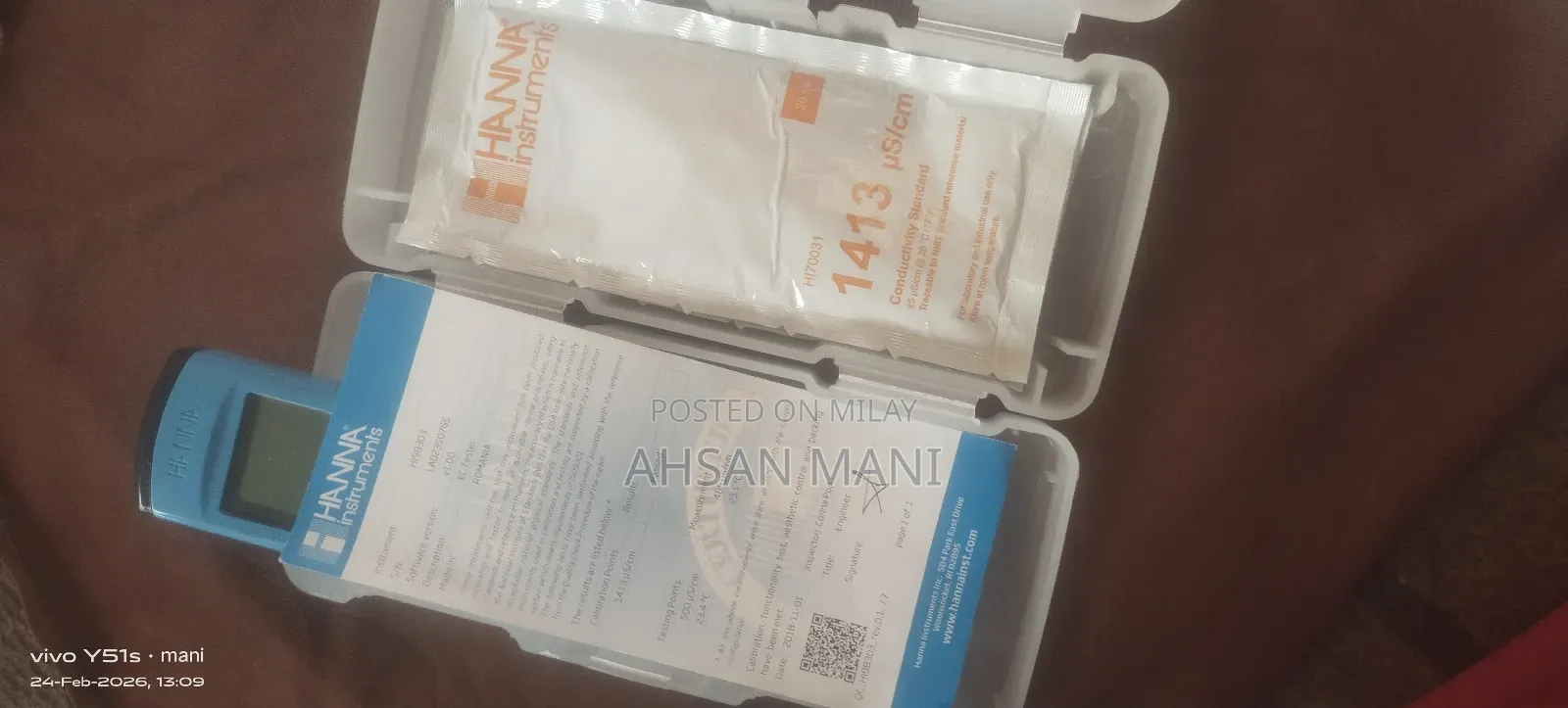 Water Ph Tester Instrument