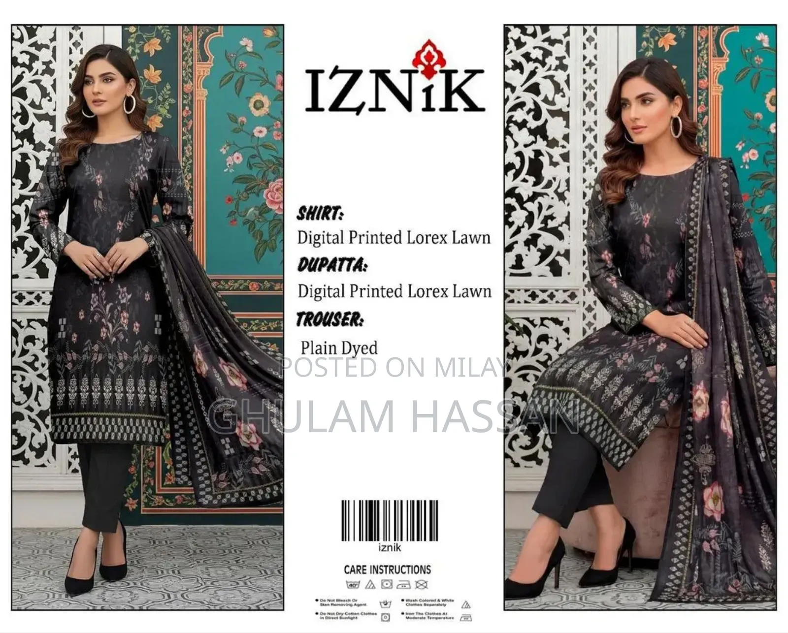 3 PCS Women's Unstitched Printed Suit