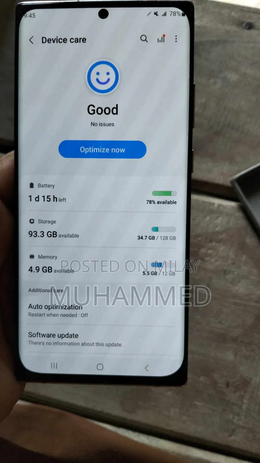 Samsung Galaxy Note 20 Ultra 128 GB Gold