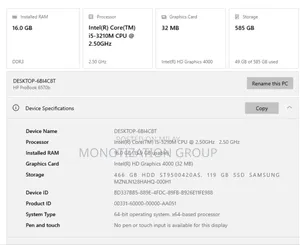 Laptop HP ProBook 6570B 16GB Intel Core i5 SSD 500GB